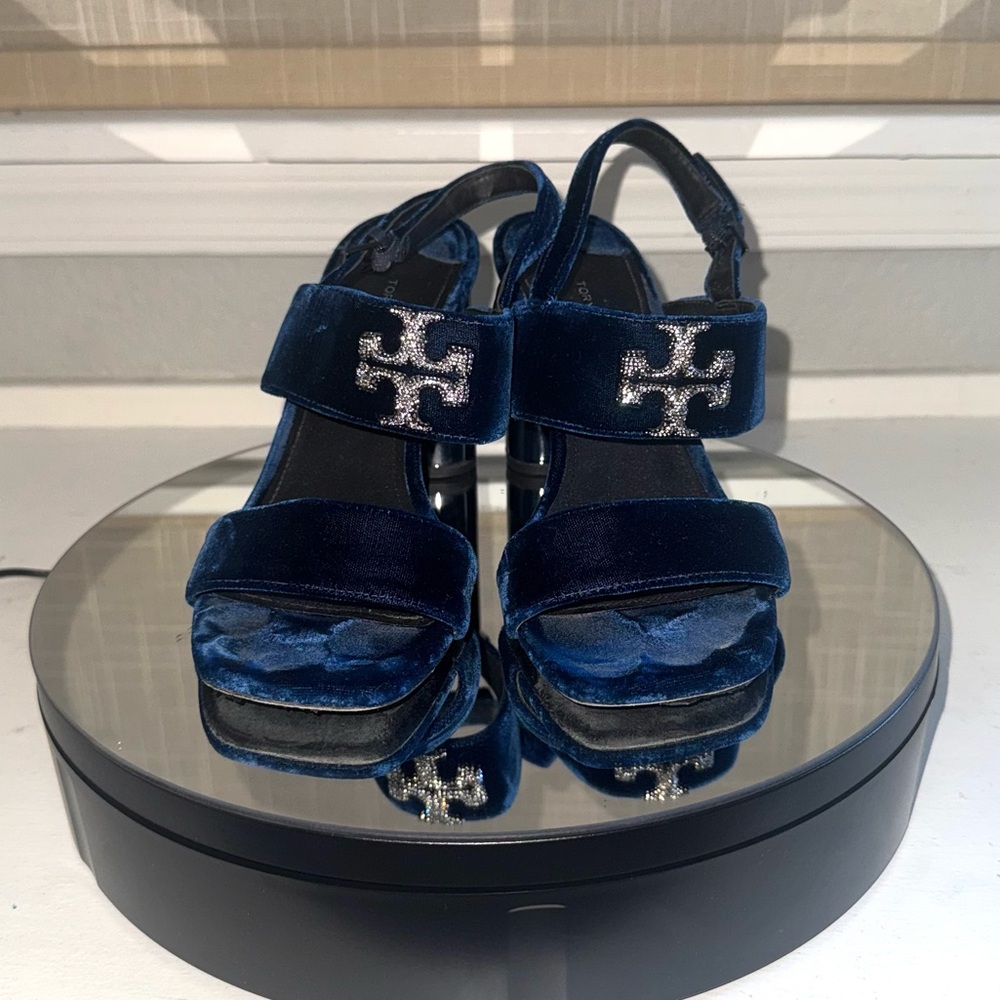 Tory Burch Midnight Velvet Heels